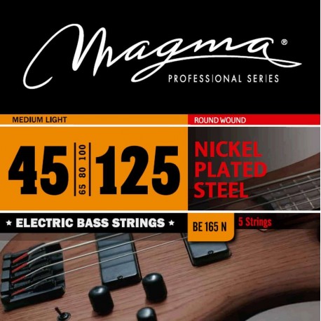 CUERDA MAGMA BE165N BAJO ELECTRICO JGO. 5 CUERDAS 45/125